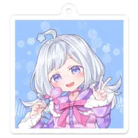 えみまゆあ - Acrylic Key Chain - Key Chain - VTuber Size-50 x 50 (mm)