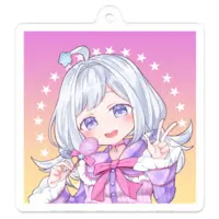 えみまゆあ - Acrylic Key Chain - Key Chain - VTuber Size-50 x 50 (mm)