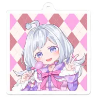 えみまゆあ - Acrylic Key Chain - Key Chain - VTuber Size-50 x 50 (mm)