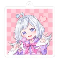 えみまゆあ - Acrylic Key Chain - Key Chain - VTuber Size-50 x 50 (mm)