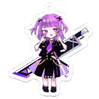 Kamijiki Amu - Acrylic Key Chain - Key Chain - VTuber Size-50 x 50 (mm)