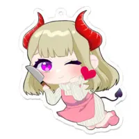 Eruna - Acrylic Key Chain - Key Chain - VTuber Size-70 x 70 (mm)