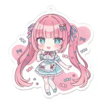 Satou Amane - Acrylic Key Chain - Key Chain - VTuber Size-70 x 70 (mm)