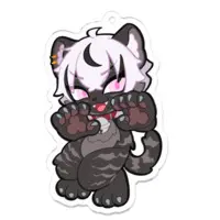 Kuroko Aki - Acrylic Key Chain - Key Chain - VTuber Size-70 x 70 (mm)