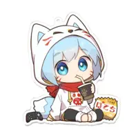 月留chaos - Acrylic Key Chain - Key Chain - VTuber Size-100 x 100 (mm)