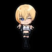 皆月悠希 - Stickers - VTuber Size-100 x 100 (mm)