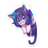 猫魅リョウ - Acrylic Key Chain - Key Chain - VTuber Size-50 x 50 (mm)