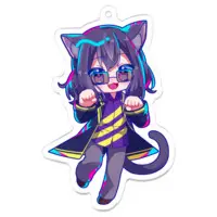 猫魅リョウ - Acrylic Key Chain - Key Chain - VTuber Size-70 x 70 (mm)