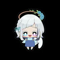 Rilu Aomi - Stickers - VTuber Size-100 x 100 (mm)