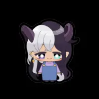 Rilu Aomi - Stickers - VTuber Size-100 x 100 (mm)