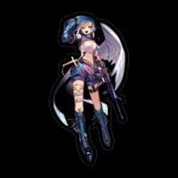 Rilu Aomi - Stickers - VTuber Size-100 x 100 (mm)