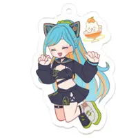 Necomare Eimu - Acrylic Key Chain - Key Chain - VTuber Size-50 x 50 (mm)