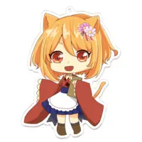 Akizakura Karu - Acrylic Key Chain - Key Chain - VTuber Size-100 x 100 (mm)