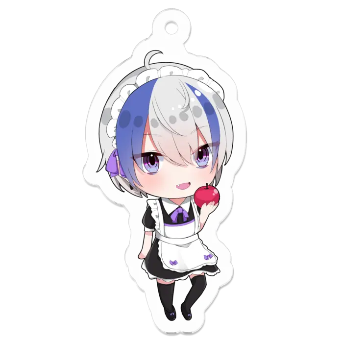 Mukuro Naki - Acrylic Key Chain - Key Chain - VTuber Size-50 x 50 (mm)