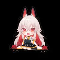 Amama Nia - Stickers - VTuber Size-100 x 100 (mm)