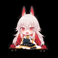 Amama Nia - Stickers - VTuber Size-160 x 160 (mm)