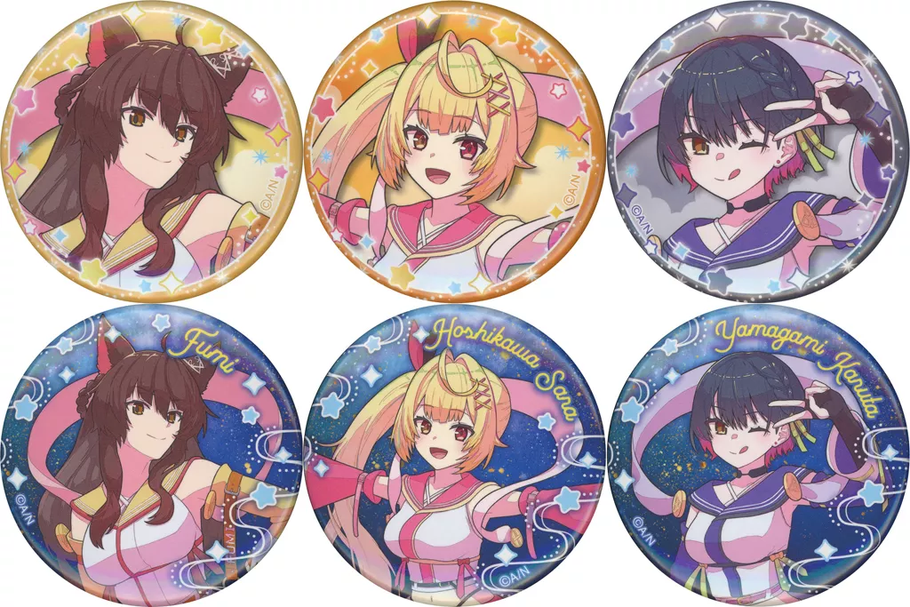 Nijisanji - Badge - Fumi & Yamagami Karuta & Hoshikawa Sara