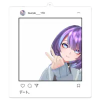 Tsuruki Tsuyu - Acrylic Key Chain - Key Chain - VTuber Size-100 x 100 (mm)