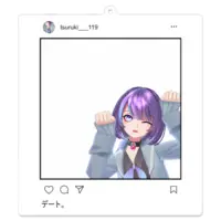 Tsuruki Tsuyu - Acrylic Key Chain - Key Chain - VTuber Size-100 x 100 (mm)