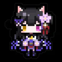 Kurotsuki Yozakura - Stickers - VTuber Size-100 x 100 (mm)