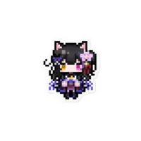 Kurotsuki Yozakura - Stickers - VTuber Size-100 x 100 (mm)