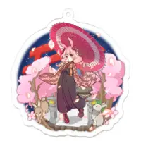 兎野みやび - Acrylic Key Chain - Key Chain - VTuber Size-70 x 70 (mm)