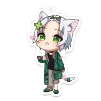 Haru Nekomiya - Acrylic Key Chain - Key Chain - VTuber Size-70 x 70 (mm)