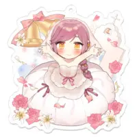はちゅん - Acrylic Key Chain - Key Chain - VTuber Size-70 x 70 (mm)