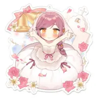 はちゅん - Acrylic Key Chain - Key Chain - VTuber Size-100 x 100 (mm)