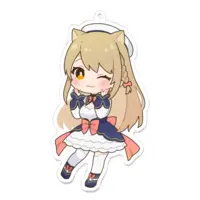 猫葉ねる - Acrylic Key Chain - Key Chain - VTuber Size-100 x 100 (mm)