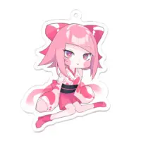 紅月ちかげ - Acrylic Key Chain - Key Chain - VTuber Size-70 x 70 (mm)
