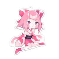 紅月ちかげ - Acrylic Key Chain - Key Chain - VTuber Size-100 x 100 (mm)
