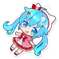Amegaya Moo - Acrylic Key Chain - Key Chain - VTuber Size-70 x 70 (mm)