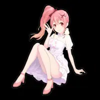 Kurumi Ron - Stickers - VTuber Size-160 x 160 (mm)