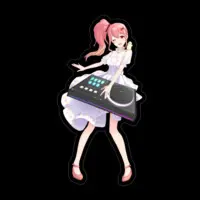 Kurumi Ron - Stickers - VTuber Size-100 x 100 (mm)