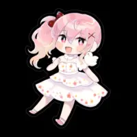 Kurumi Ron - Stickers - VTuber Size-100 x 100 (mm)