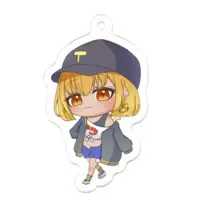 ティナ・ブラックタイガー - Acrylic Key Chain - Key Chain - VTuber Size-50 x 50 (mm)