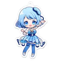 満月くらら - Acrylic Key Chain - Key Chain - VTuber Size-70 x 70 (mm)