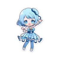 満月くらら - Stickers - VTuber Size-100 x 100 (mm)