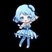 満月くらら - Stickers - VTuber Size-100 x 100 (mm)