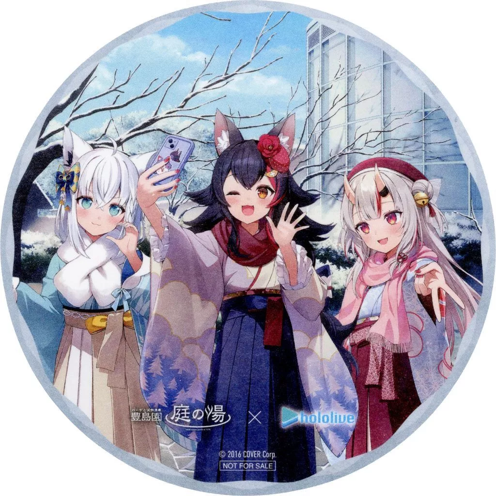 hololive - Tableware - Coaster - Nakiri Ayame & Shirakami Fubuki & Ookami Mio