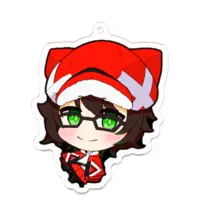 hako&Santa ch. はこサン - Acrylic Key Chain - Key Chain - VTuber Size-70 x 70 (mm)