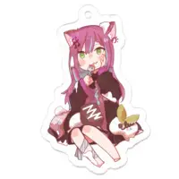 糺音イオ - Acrylic Key Chain - Key Chain - VTuber Size-50 x 50 (mm)