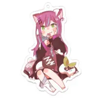 糺音イオ - Acrylic Key Chain - Key Chain - VTuber Size-70 x 70 (mm)