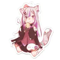 糺音イオ - Acrylic Key Chain - Key Chain - VTuber Size-70 x 70 (mm)