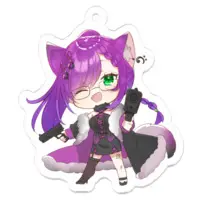糺音イオ - Acrylic Key Chain - Key Chain - VTuber Size-50 x 50 (mm)