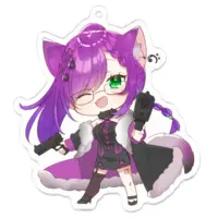 糺音イオ - Acrylic Key Chain - Key Chain - VTuber Size-70 x 70 (mm)