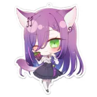 糺音イオ - Acrylic Key Chain - Key Chain - VTuber Size-100 x 100 (mm)