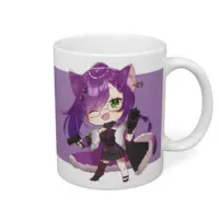 糺音イオ - Tumbler, Glass - VTuber Size-D 8cm H 9.5cm