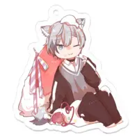 糺音イオ - Acrylic Key Chain - Key Chain - VTuber Size-50 x 50 (mm)